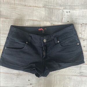 Forever 21 Black Jean Shorts Distressed Style